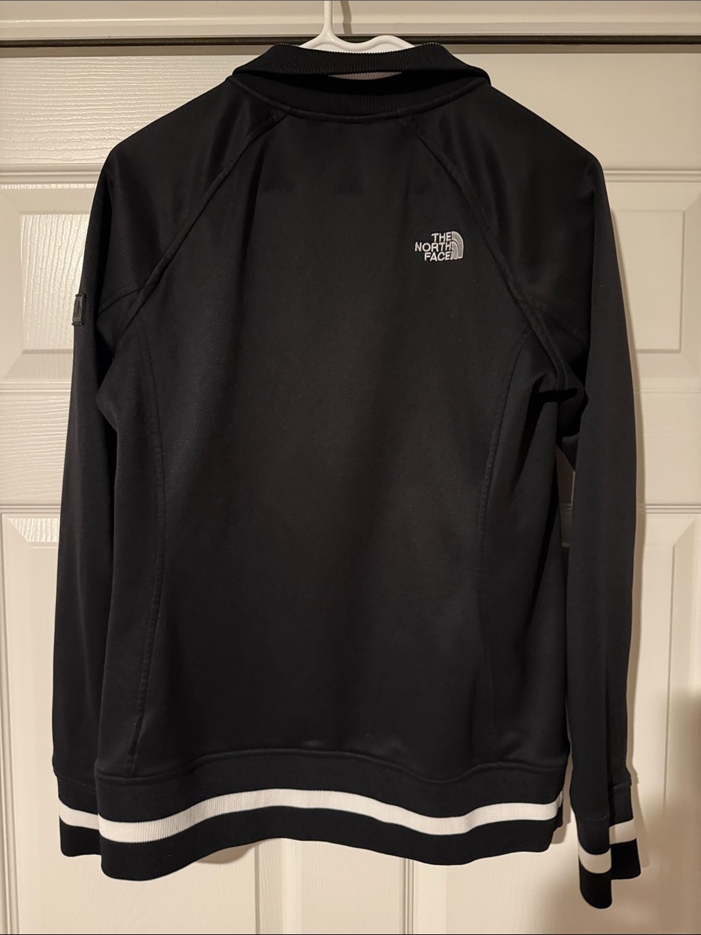The North Face Black Jacket with White Trim - Picture 6 of 8